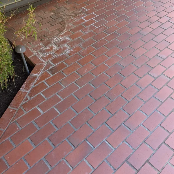 Pressure washing brick surfaces can remove years of grime and growth to reveal a clean, safe commercial walkway.